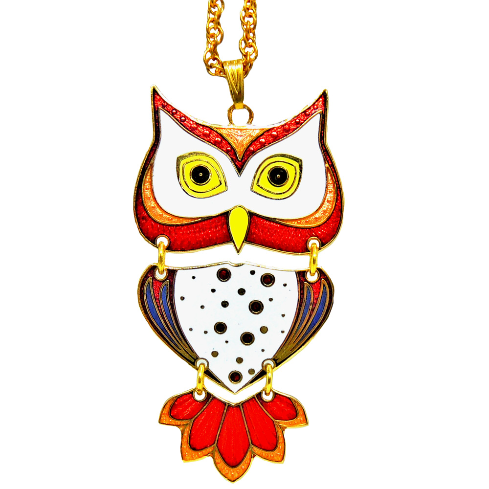Owl Enamel Necklace